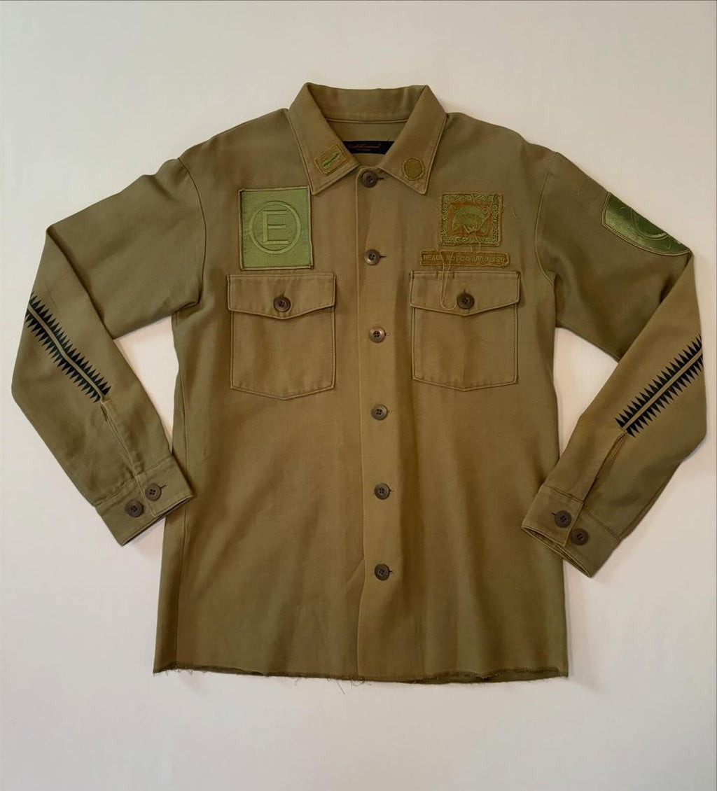 Undercover SS03 “Scab” Military Patched Button Down