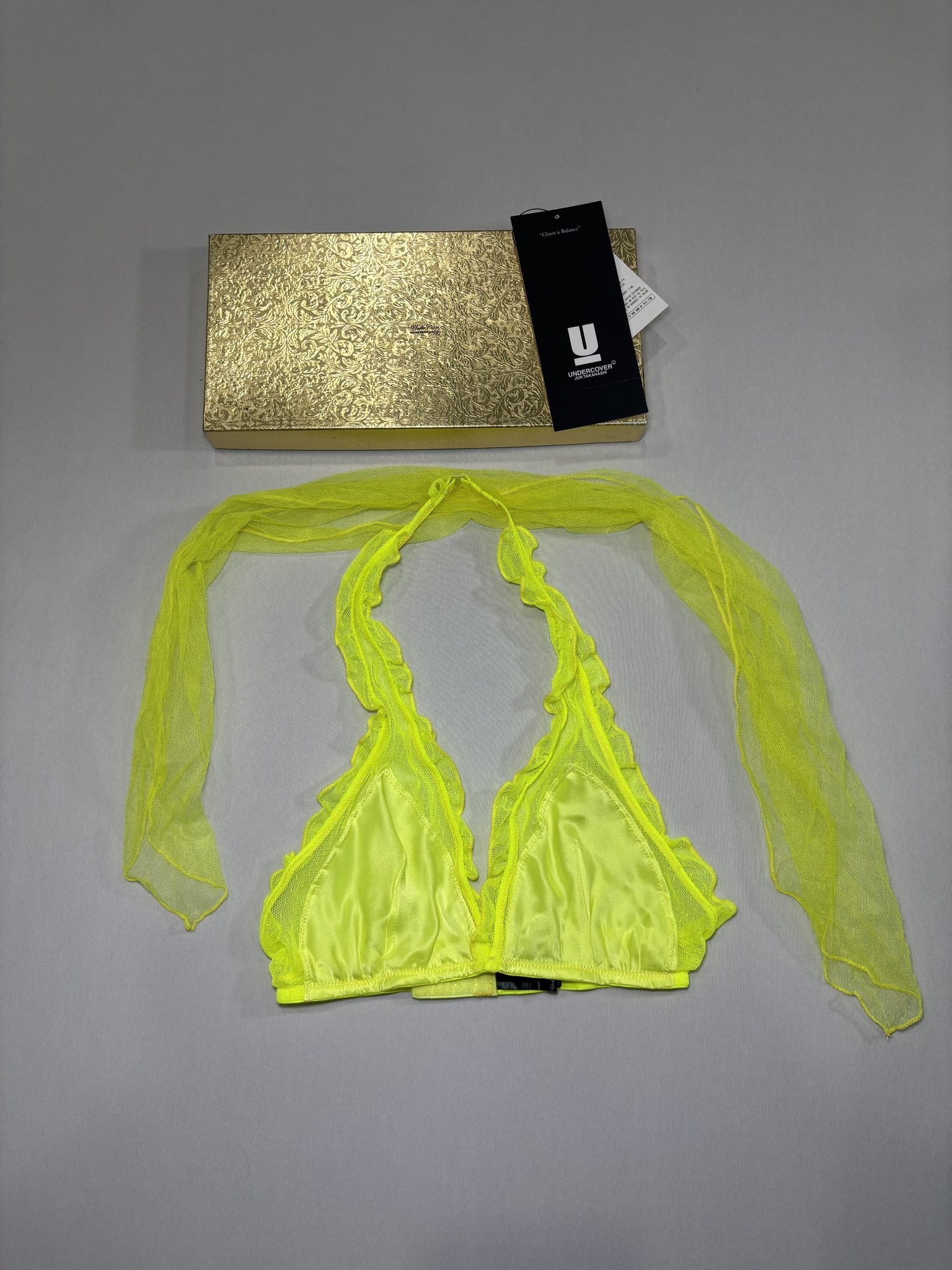 Undercover SS2020 NWT Neon Bralette and Scarf Set