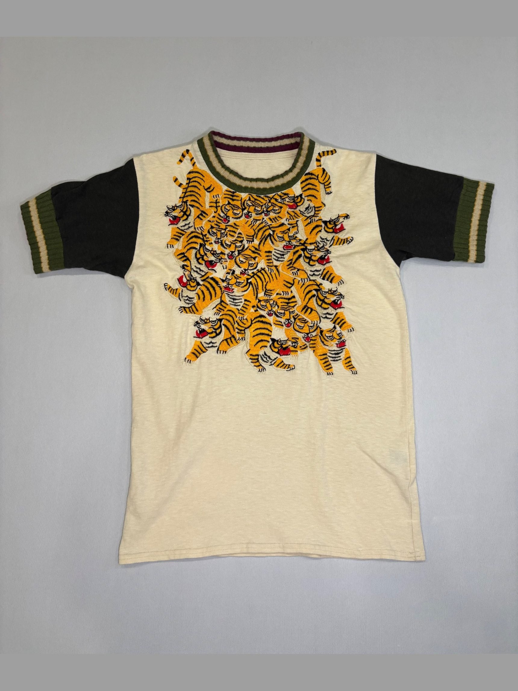 Kapital Embroidered Tigers Ringer Tee