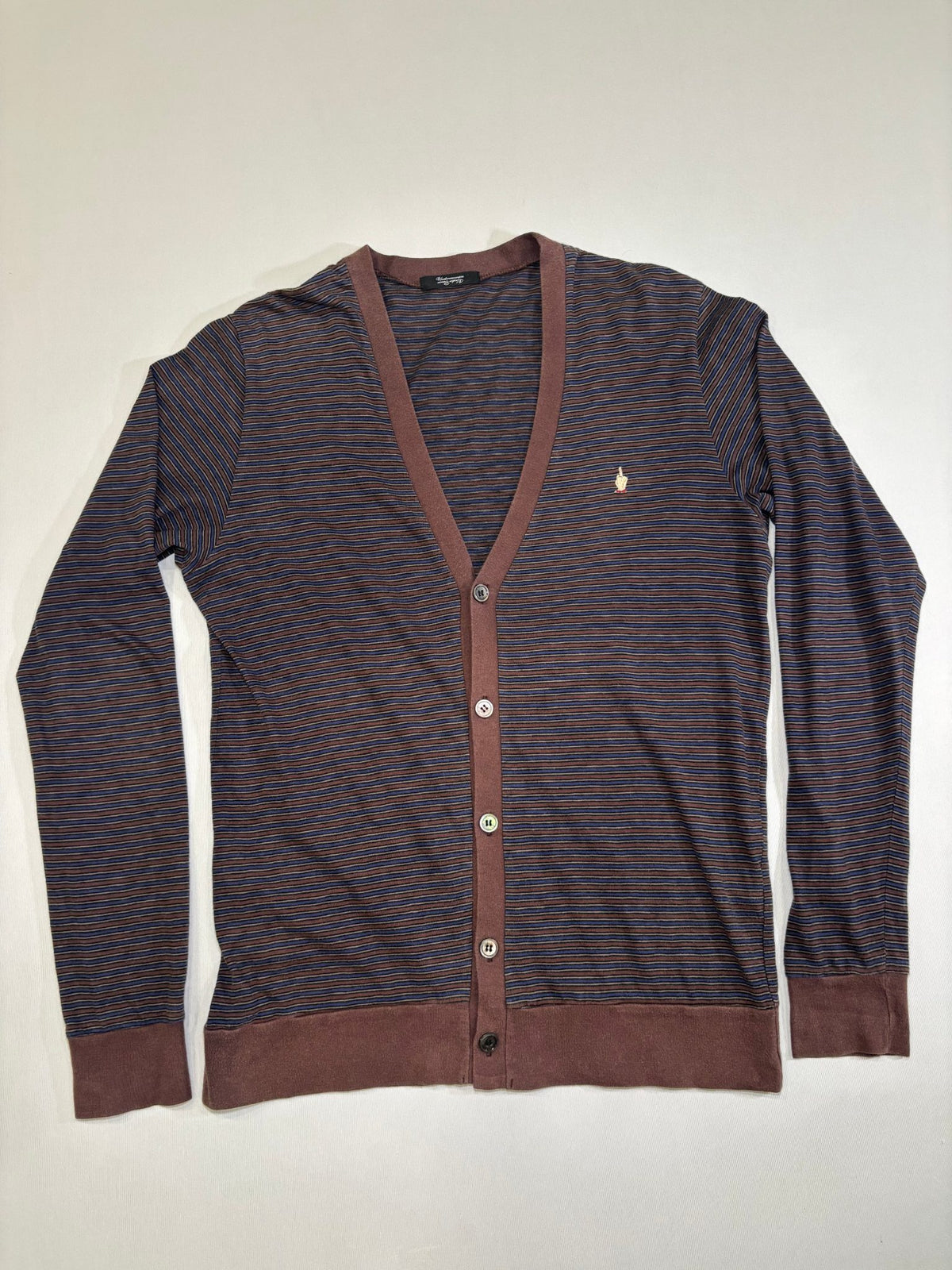 Undercover SS13 “Talking Heads” Striped Middle Finger Cardigan