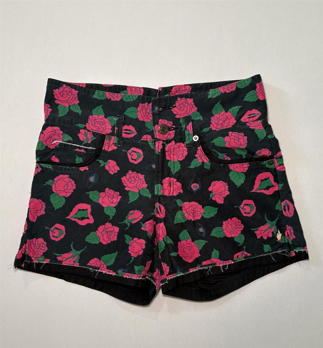 SS13 “Talking Heads” Roses & Lips Shorts