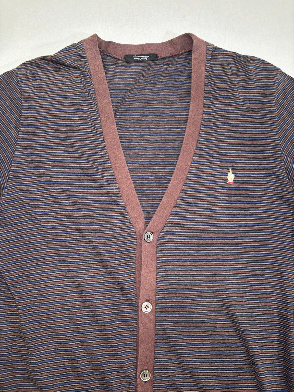 SS13 “Talking Heads” Striped Middle Finger Cardigan