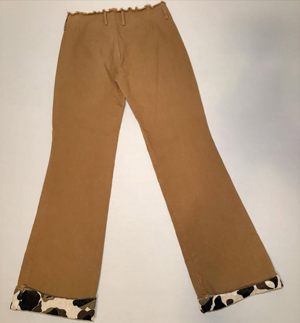 00s Cut Off “Suspender” Low Waisted Khakis