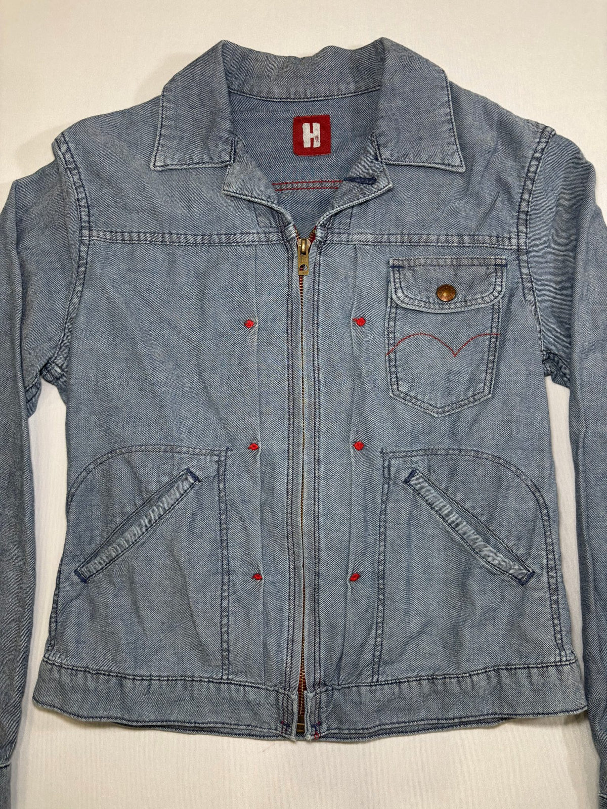 90s Denim Zip up Jacket