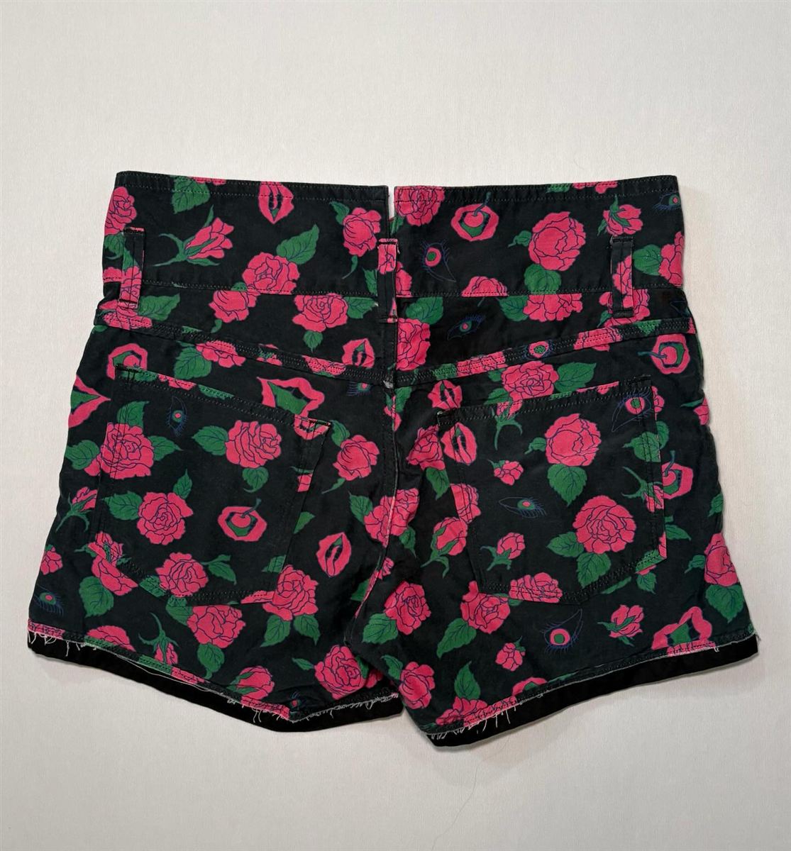 SS13 “Talking Heads” Roses & Lips Shorts