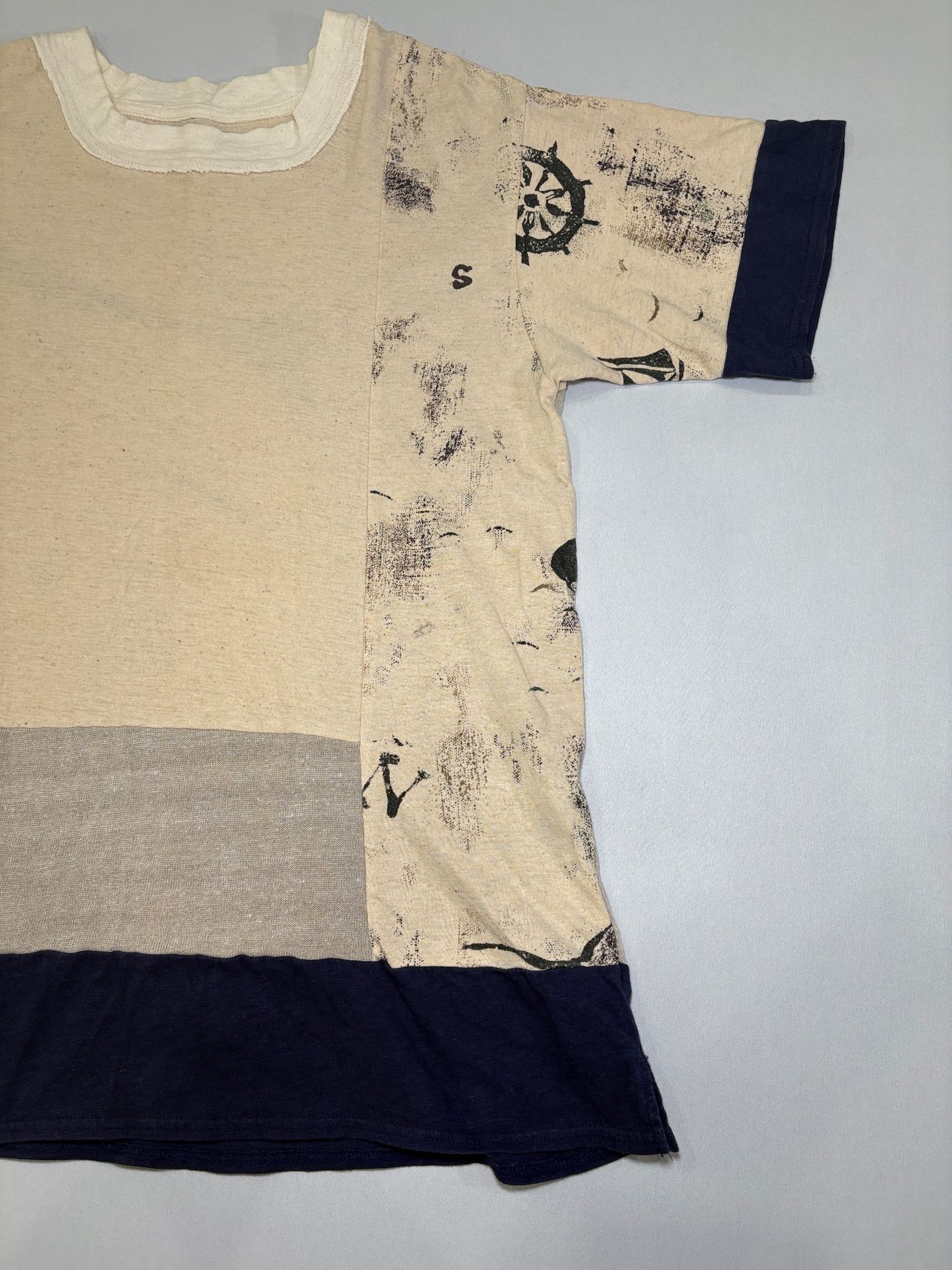 Sailor Stencil Patchwork Shirt