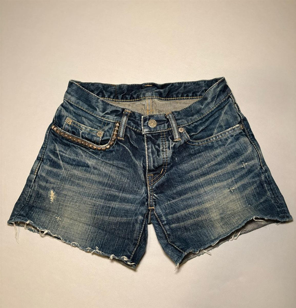Studded Denim Shorts