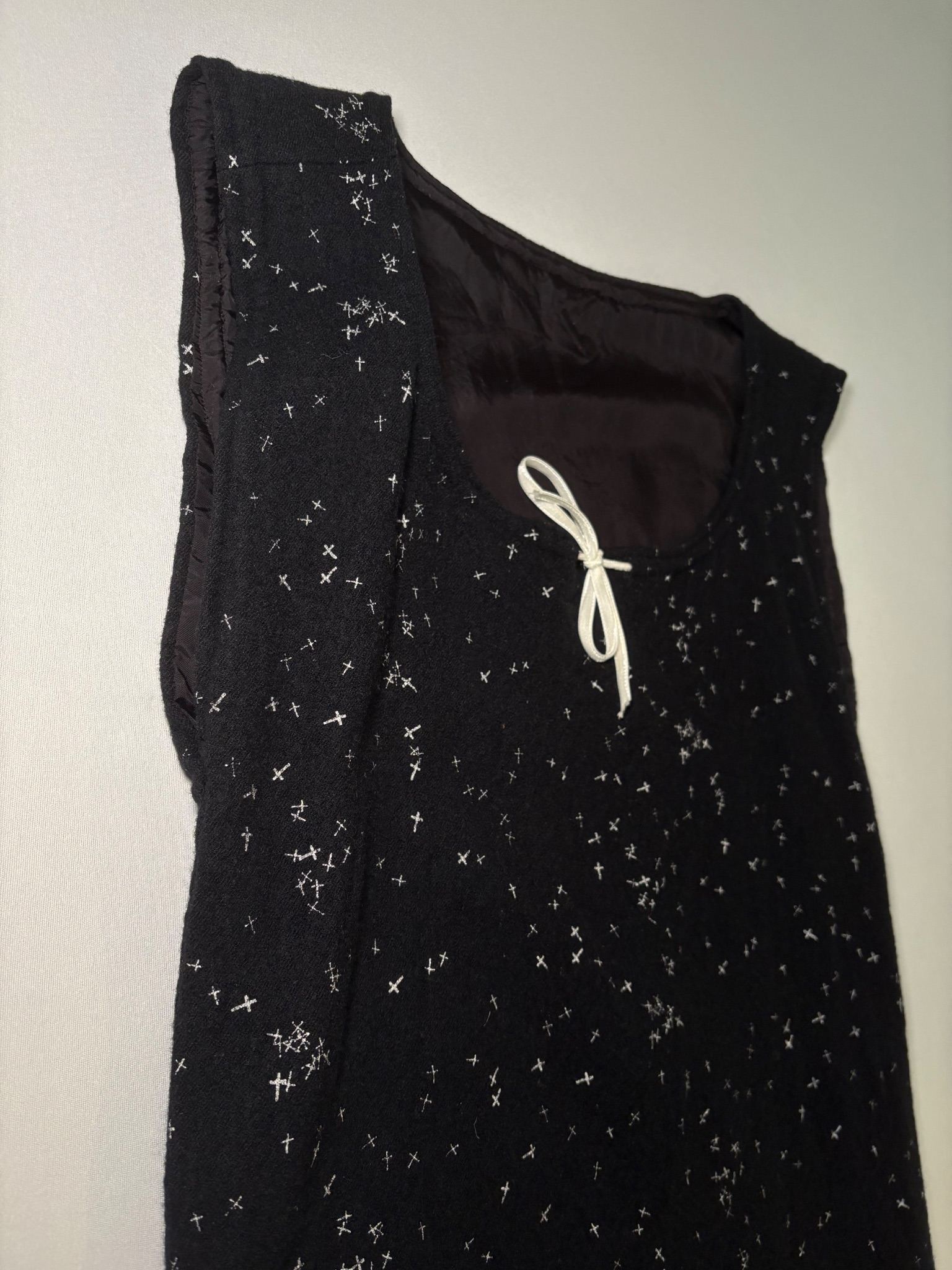 AW02 “Witch’s Cell Division” Crosses Wool Dress