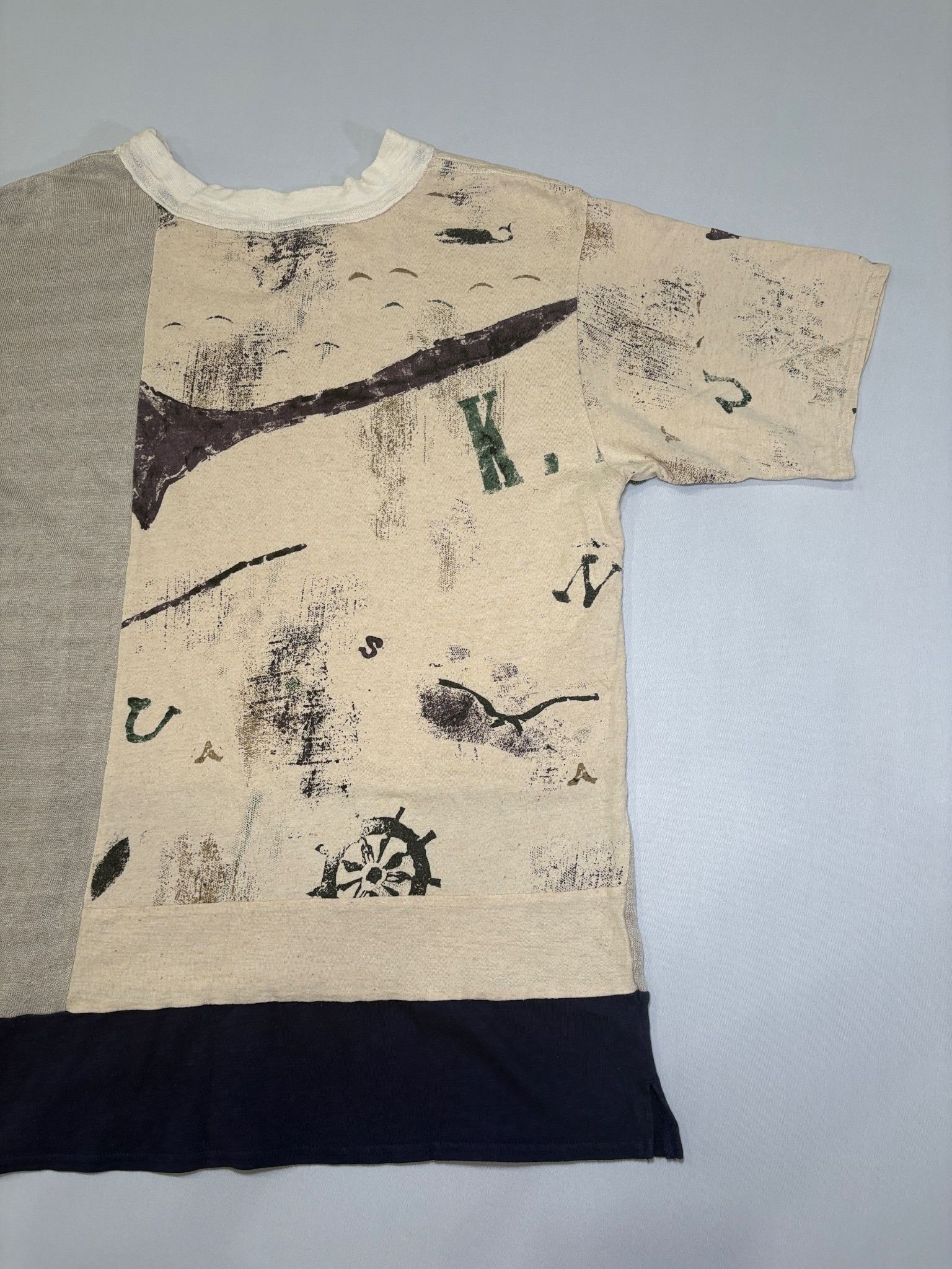 Sailor Stencil Patchwork Shirt