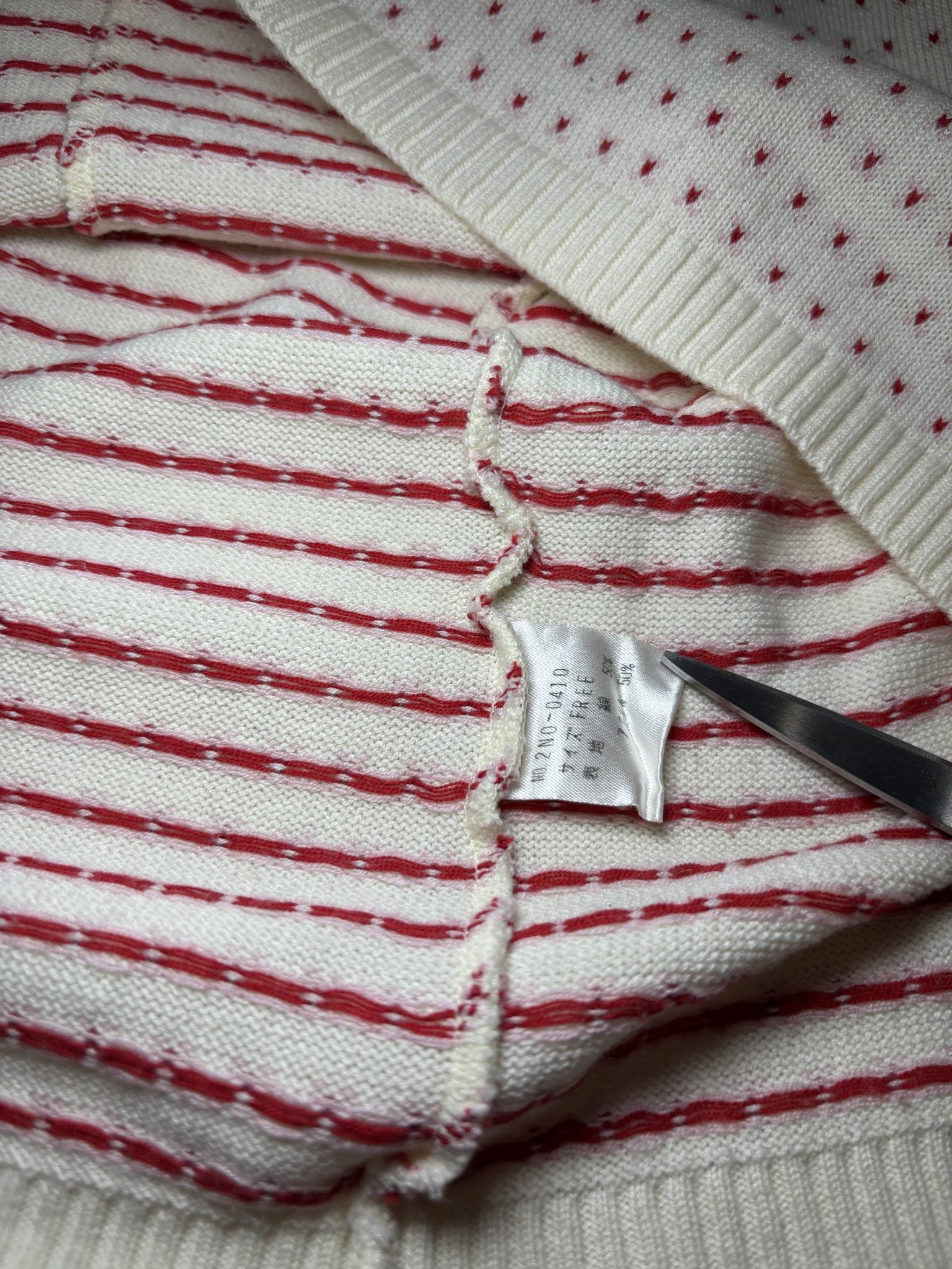 White & Red Heart Print Knit Dress