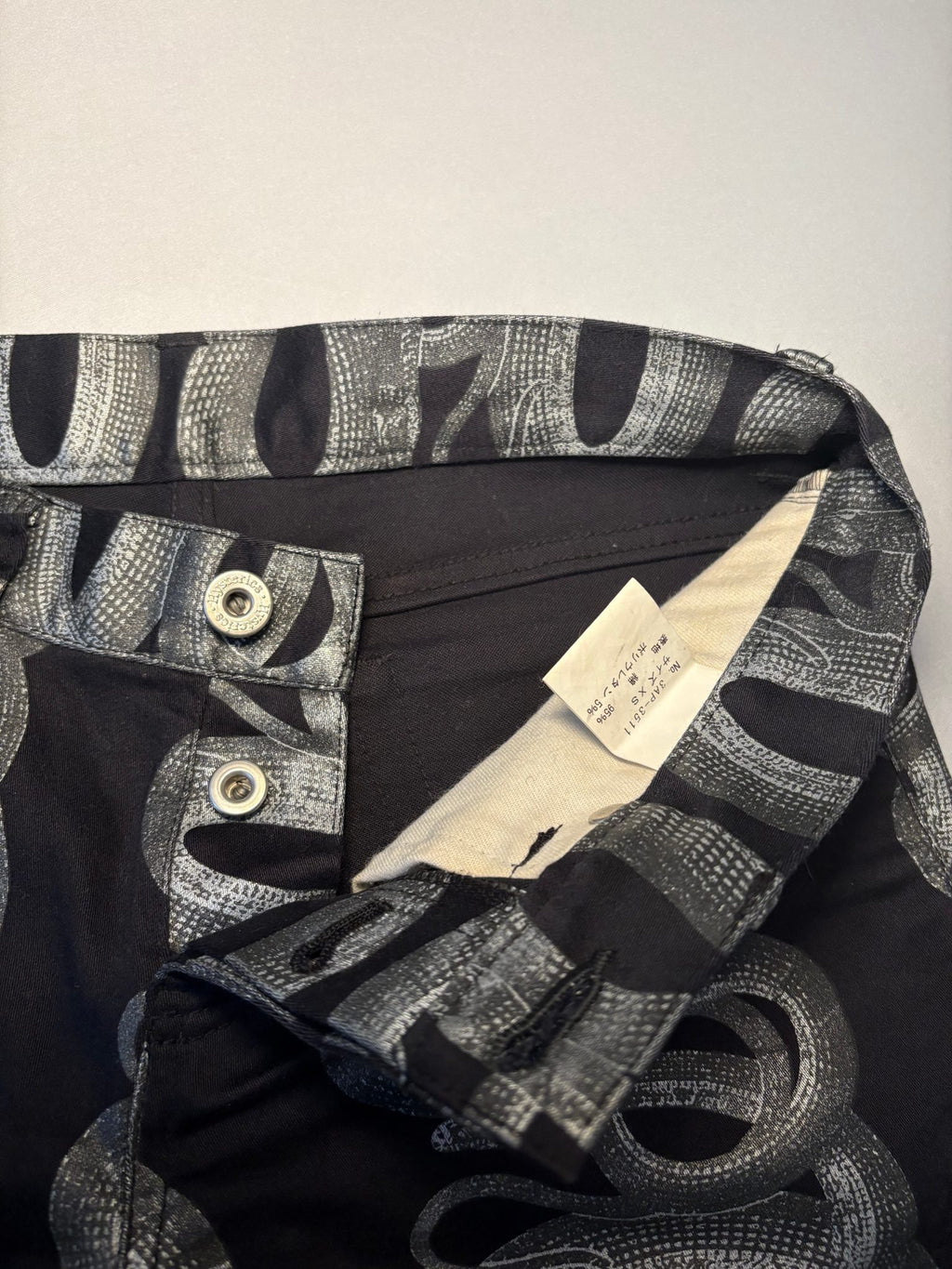 Black Snake Print Jeans